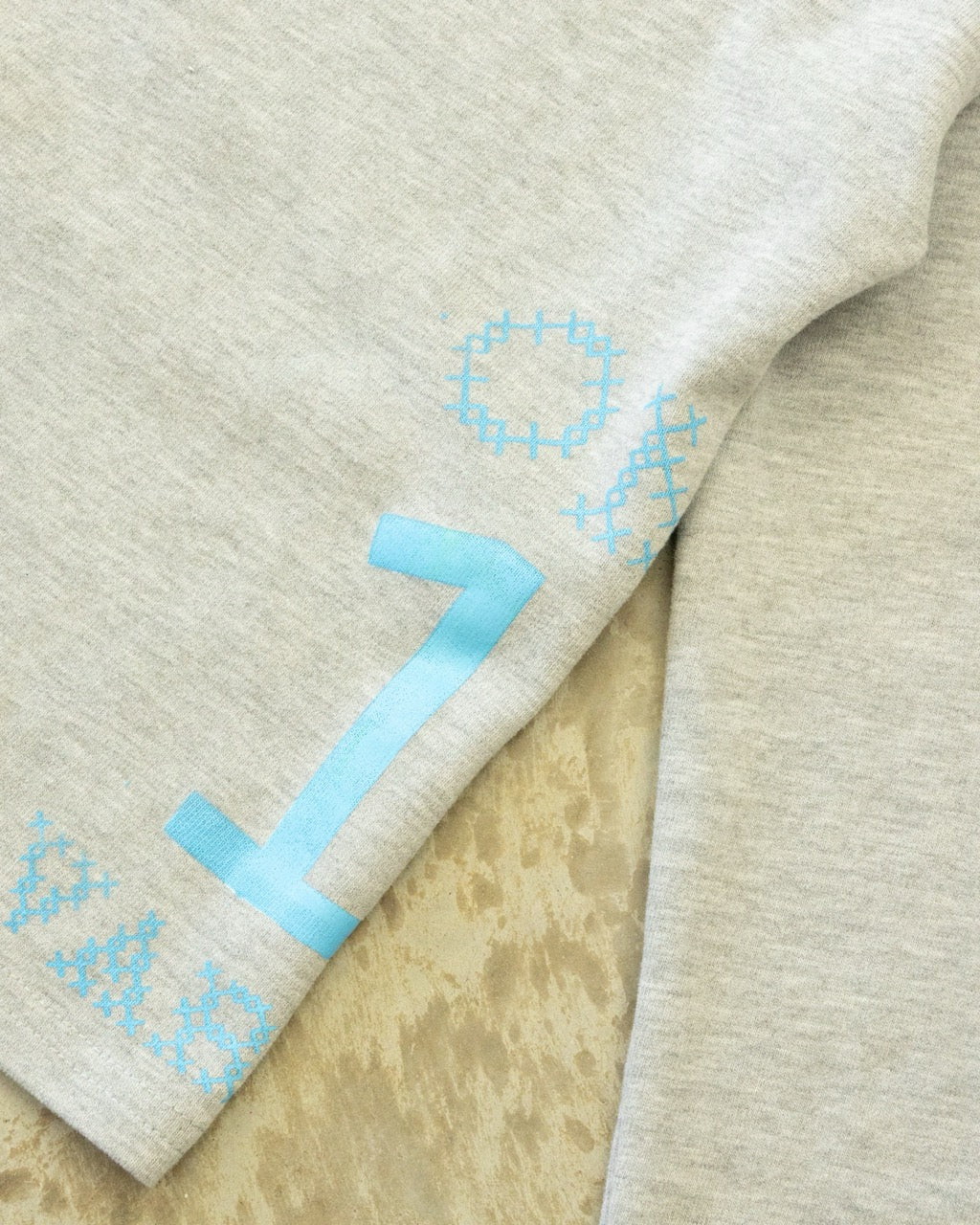 Grey Varsity 3/4 Sleeve Top