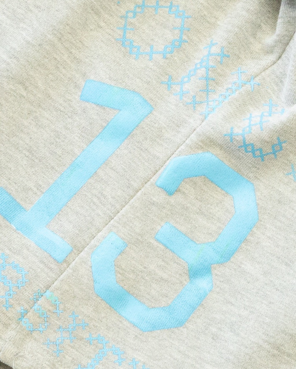 Grey Varsity 3/4 Sleeve Top