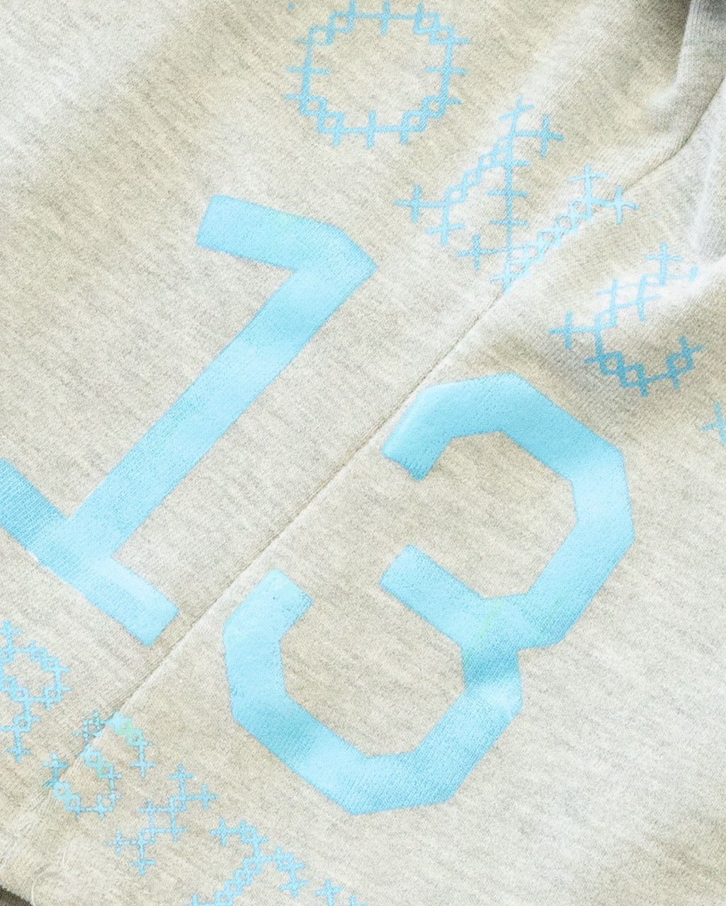 Grey Varsity 3/4 Sleeve Top