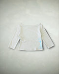 Grey Varsity 3/4 Sleeve Top