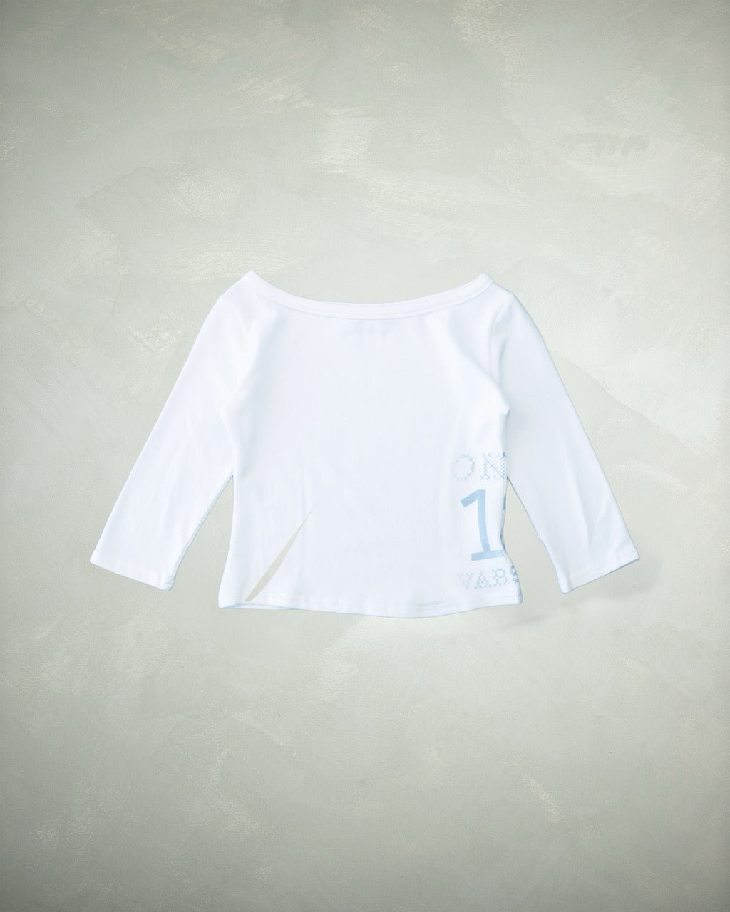 Grey Varsity 3/4 Sleeve Top