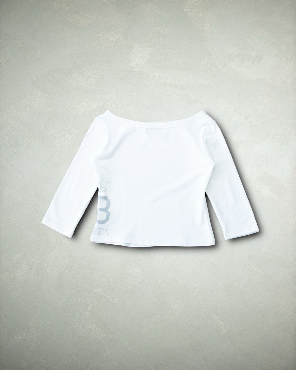 Grey Varsity 3/4 Sleeve Top