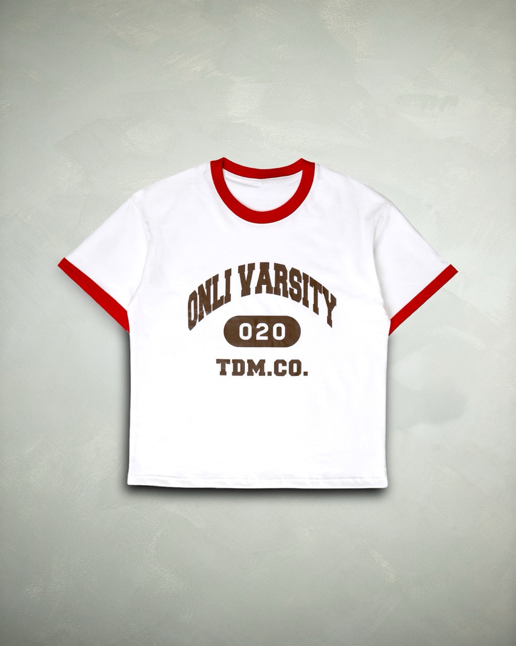 Onli Varsity Ringer Tee - rubii reddo