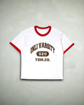 Onli Varsity Ringer Tee - rubii reddo