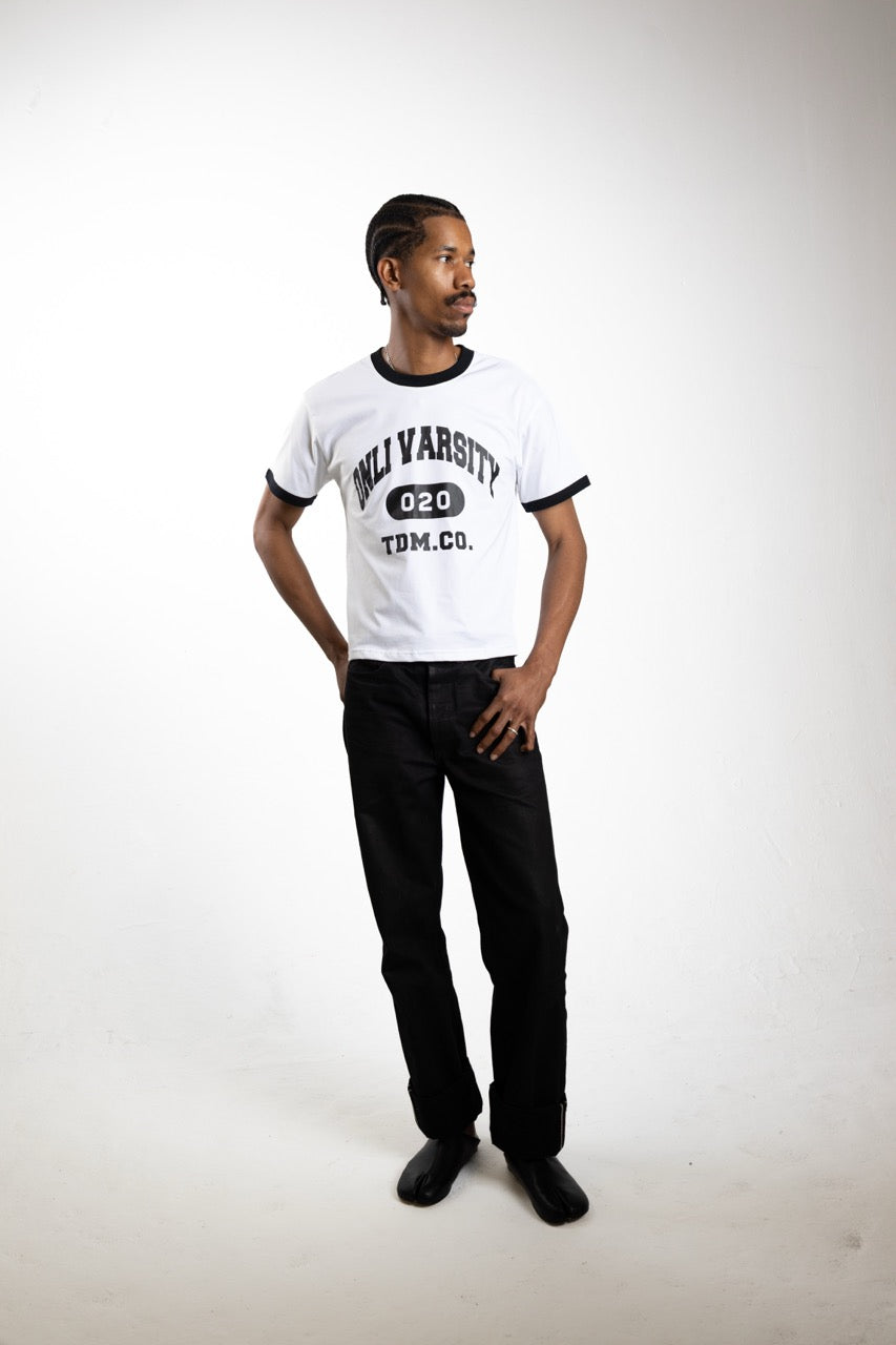 Onli Varsity Ringer Tee - makkuro