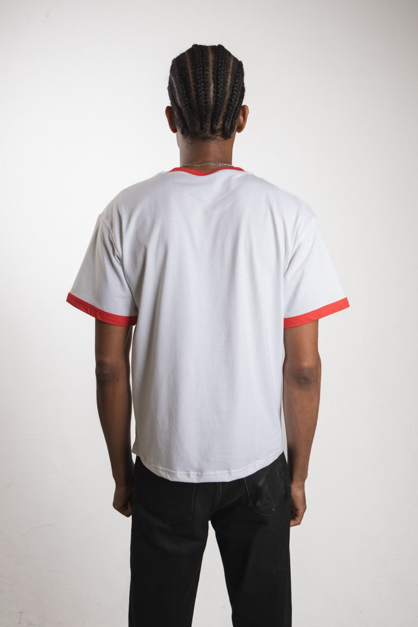 Onli Varsity Ringer Tee - rubii reddo