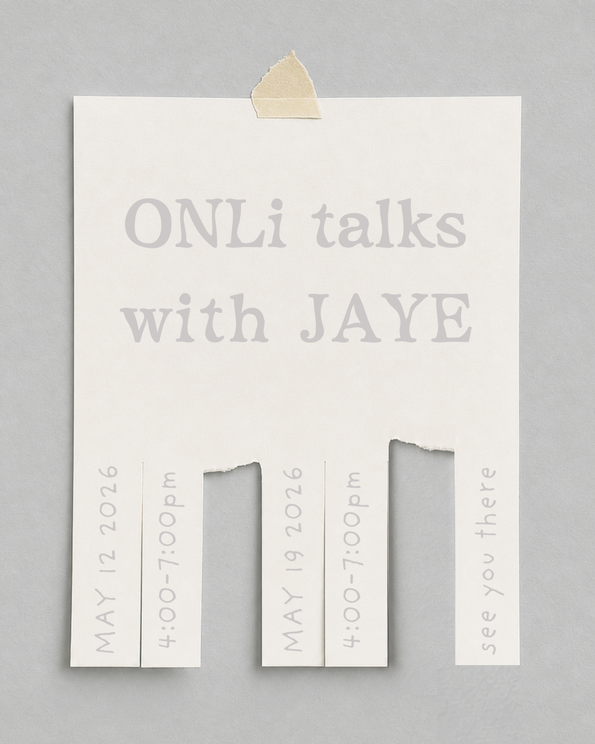 ONLi talks: Hosted by JAYE